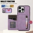 thumbnail image 2 of K-Lion Crossbody Wallet Case for iPhone 12 Pro/ iPhone 12 with Card Holder, Shockproof Purse Cover 6.1 Inch with Removable Crossbody Strap,Purple, 2 of 7