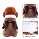 thumbnail image 3 of Disfraz de reno navideño para mascotas, pijamas de terciopelo coral suaves y cómodos para perros y gatos, monos con capucha de invierno cálidos para mascotas para fiestas navideñas (marrón), 3 of 7