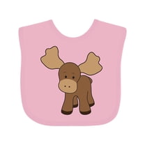 Inktastic Cute Moose Boys or Girls Baby Bib