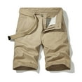 thumbnail image 2 of Miluxas Clearance Work Shorts Pants for Plus Men,Men Solid Zipper Button Pockets Cropped Cargo Shorts Khaki 10(XL), 2 of 7