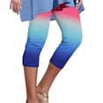 thumbnail image 1 of Gibobby Running Pantalones Deportivos Yoga Leggings moda 3/4 para mujer Leggings estampados cintura alta para mujer Medias atléticas Pantalones cortos entrenamiento yoga（Azul marino， XXL), 1 of 5