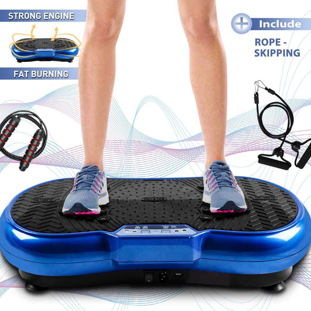 display4top Ultra Slim Vibration Plate Exercise Machine,5 Programs 180 Levels, 