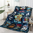 thumbnail image 3 of Video Game Gifts for Men Gifts for Video Game Lovers Men Game Blanket for Teen Boys Men Adults, Gamer Soft Comfortable Travel Blanket for Girls, Game Blankets Present for Kids Son Size 50x60, 3 of 7