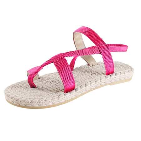 

2023 Summer New Korean Fashion Flat Bottom Roman Fairy Style Sandwich Toe Shoes