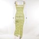 thumbnail image 4 of Vestido Vestido maxi ajustado floral 3D Ver a través de las mujeres Ropa de club nocturno de estilo vintage Kuymtek Amarillo T L para Mujer, 4 of 9