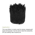 thumbnail image 3 of Uxcell 3.14 inch Wide 5 Yard Lace Ribbon Floral Pattern Black Embroidered Lace Trim for Sewing Making, Gift Wrapping, 3 of 5
