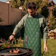 thumbnail image 3 of Green Christmas Tree Pattern Apron-Garden Aprons for Women with Pockets-Cotton Linen Waterproof Kitchen Cooking Gardening Aprons Adjustable for Kitchen,Cooking,BBQ and Salon 33"x27", 3 of 7