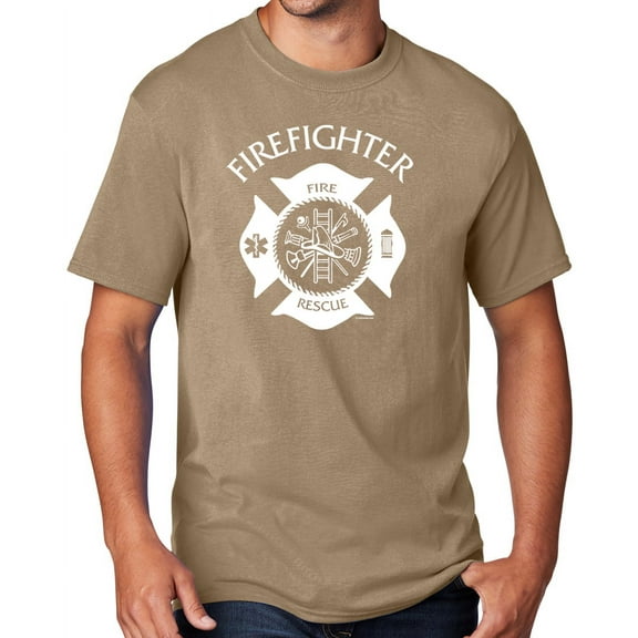 Men's Firefighter T-shirt, 2XL Sand - TALL