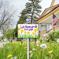 thumbnail image 5 of Eveokoki Let Them Grow! Don't Spray Sign with Metal Stake 8 x 12 Inches No Mow May Yard Sign No Mow Signs Aluminum ​Garden Signs Outdoor for Lawn Yard Garden Decor, Easy to Install, 5 of 6
