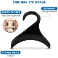 thumbnail image 3 of Purse Hanger Hook Bag Rack Holder - Handbag Hanger Organizer Storage - Over The Closet Rod Hanger for Storing and Organizing Purses | Backpacks |Satchels | Crossovers | Handbags | Tote（4 Pack）, 3 of 7