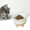 thumbnail image 3 of Elevated Cat Bowl Feeding Watering Supplies Tilted Pet Dishes with Stand Raised Cat Food Bowls Anti Vomiting Cat Bowl for Indoor Cats 11.7cmx10.5cm gray, 3 of 7