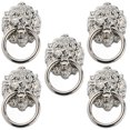 thumbnail image 1 of Shisuyan 5pcs Lion Head Pull Handles Cabinet Pull Knobs Zinc Alloy Rings Pull Handles, 1 of 8