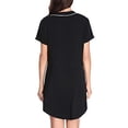 thumbnail image 6 of Hanerdun Women Nightgown Sleepshirt Female V-Neck Button Pajamas Dress Black M, 6 of 6