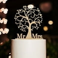 thumbnail image 4 of HOMEMAXS Mr & Mrs Tree Style Wooden Cake Topper for Wedding Anniversary Birthday Parties 22 * 17cm, 4 of 5