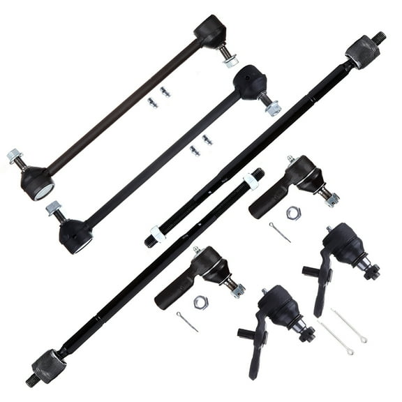 SCITOO 8pcs Suspension Kit 2 Front Lower Ball Joint 4 Outer & Inner Tie Rod End 2 Stabilizer Sway Bar End Link Fit For 1997-2001 For Lexus ES300 RX300 For Toyota Avalon Camry K9499 K90311 EV301 ES3306