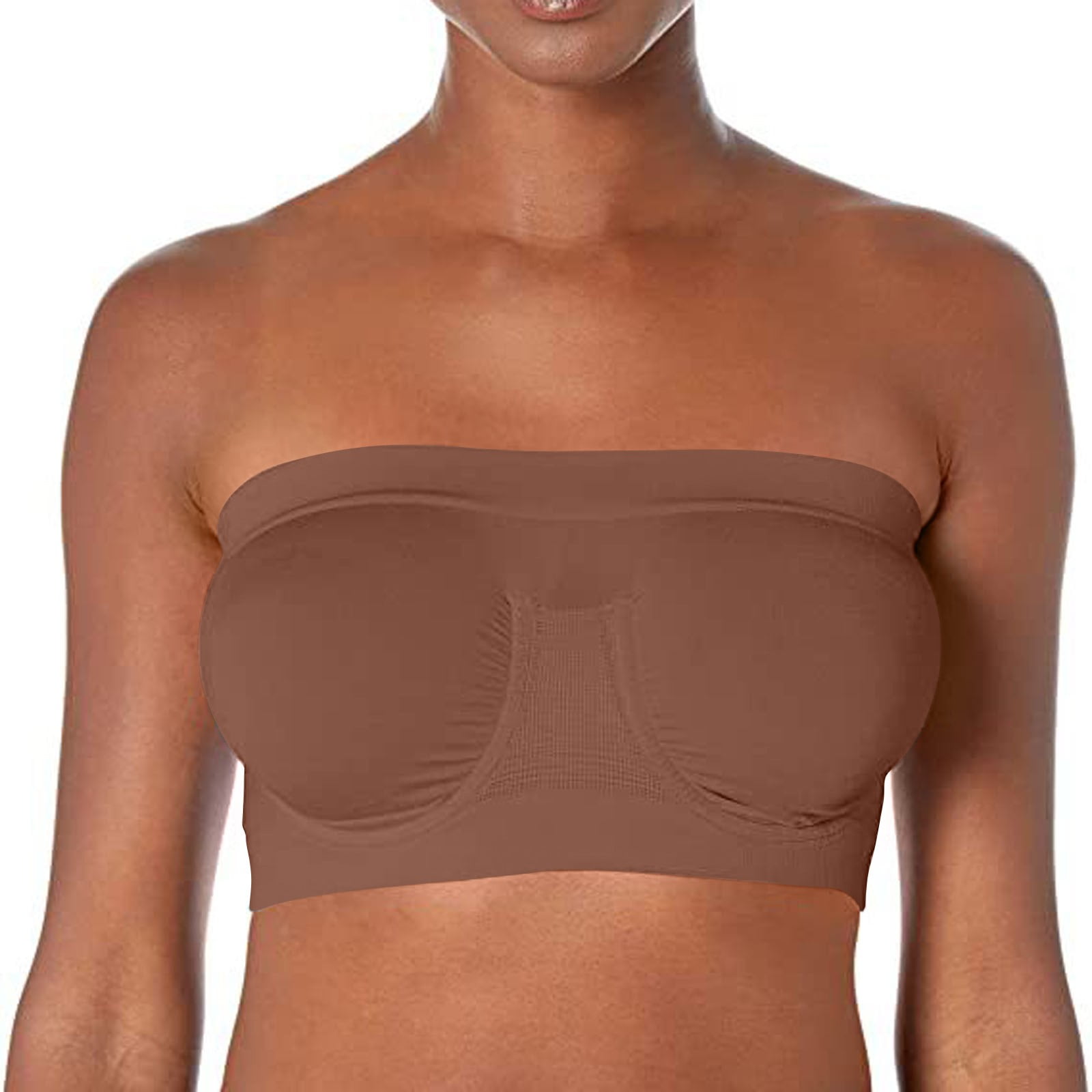 UoCefik Strapless Bras for Women for Large Breasts Wireless Seamless  Comfortflex Bandeau Crop Tube Top Bra,3 pack Black XXL