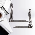thumbnail image 6 of MLINS Dark Brown Metal Bookends Stationery for Organization Creative Retro Design Ideal for Home or Library, 6 of 8