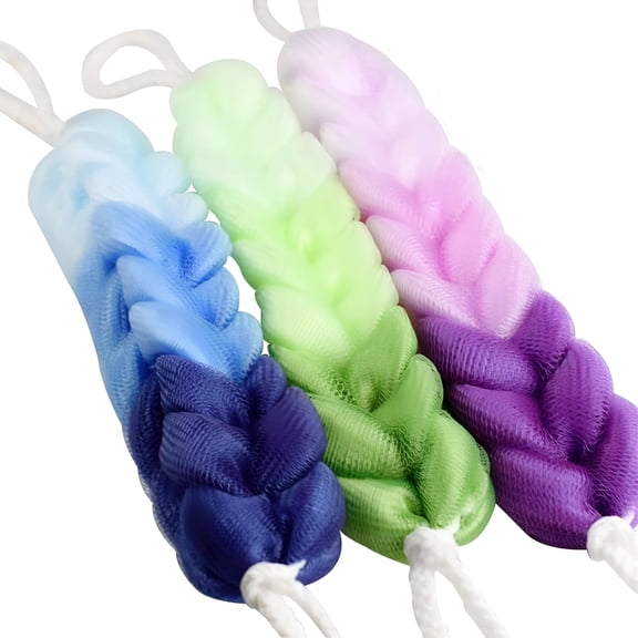 ACDANC 3 Pcs Bath Sponge,Shower Sponge,For Men,Women (Assorted Color)