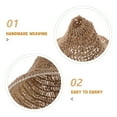 thumbnail image 3 of HEALEEP Handcrafted Khaki Boho Lamp Shade Made of Cotton and Hemp Rope for Home Decor Adjustable Height 18 Inch, 3 of 6