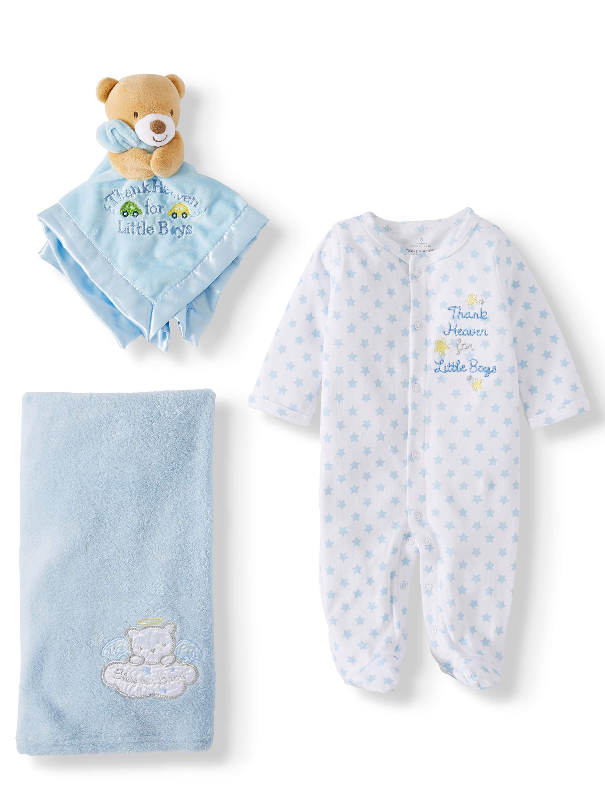 Baby Starters Blue Baby Shower Layette Gift Set, 3pc (Baby Boys