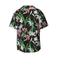 thumbnail image 2 of Wukai Lilies Flowers Men's Casual Short-Sleeve Button Down Shirt - Lightweight Summer Dress Shirt for Daily Wear-X-Large, 2 of 7