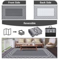 thumbnail image 6 of EastVita 9 x 12 ft Plastic Gray White Rectangular Beach Front Porches Patio Picnic RV Camping Garage Rhombus Geometric Area Rug, 6 of 10