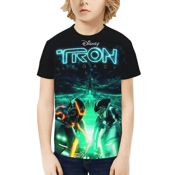 Tron：Ares Movie Teen Cotton T-Shirt Short Sleeve Crew Neck Tee Shirts Casual Tops