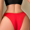 thumbnail image 6 of Midwennn European and Underwear for Women Red Solid Color Comfortable and Thin New Women's Thong Womens Nylon Panties, 6 of 6