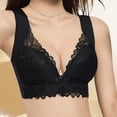 thumbnail image 3 of Zpanxa Seamless Bras for Women Wireless Full Coverage Lace Push-up Breathable Wide Straps Everyday Bra Black 38BC, 3 of 4