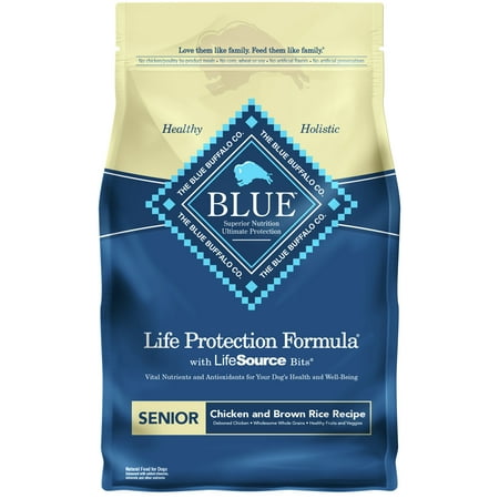 UPC: 0859610000135 | Blue Buffalo Life Protection Formula Chicken and Brown Rice Dry Dog Food for Senior Dogs Whole Grain 6 lb. Bag