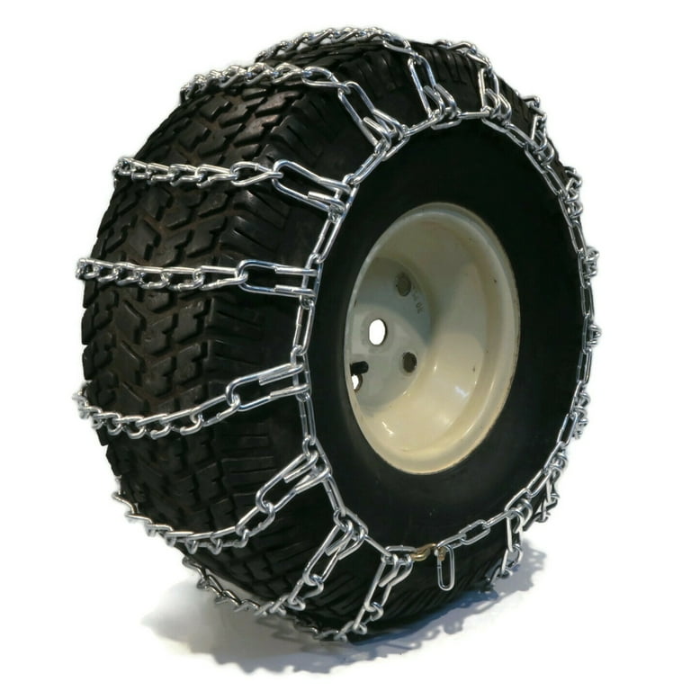 The ROP Shop Pair of 2 Link Tire Chains 18x8.5x8, 16x7.5x8 for