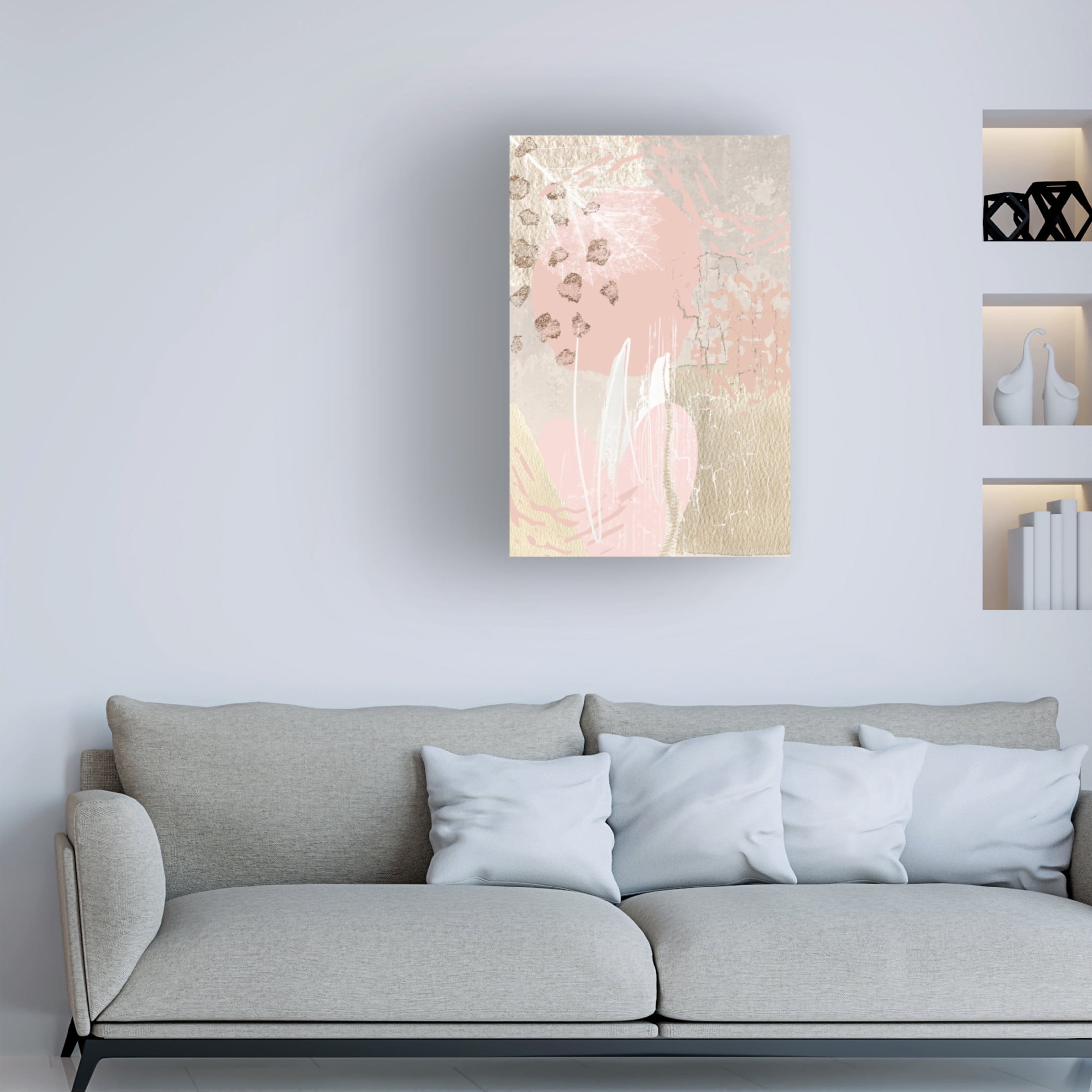 Trademark Fine Art Sally Ann Moss Morning Pink 3 Canvas Wall Art