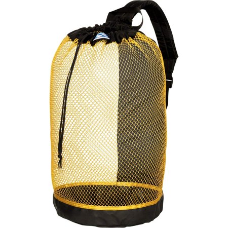 Snorkeling Gear Backpack - B.V.I. Mesh BackPack Perfect for Snorkeling Gear All Colors Snorkel Scuba Dive Diving Diver Beach Gear Boat Boating Sail Boat Sailing Travel Tote, YELLOW, Extra tough.., By Stahlsac