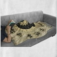 thumbnail image 6 of Zodiac Soft Flannel Fleece Throw Blanket, Horoscoope Wheel of and Written Names, Cozy Plush for Indoor and Outdoor Use, 50" x 70", Beige Charcoal Grey, by Ambesonne, 6 of 6