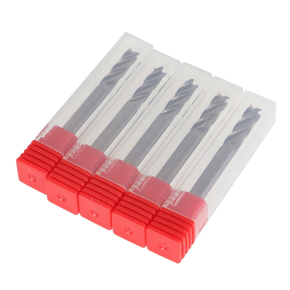 findmall 5 Pcs 1/4" 4 Flute 2-1/2" Overall Length 3/4" LOC Carbide End Mill- TiALN COATED