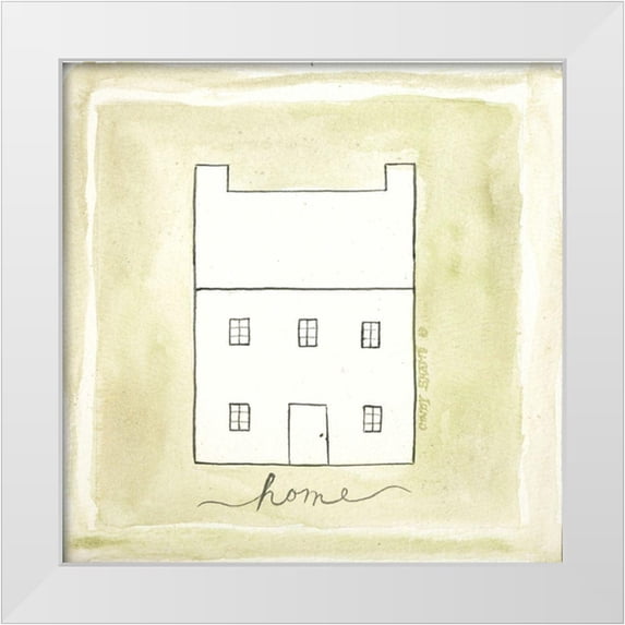 Shamp, Cindy 12x12 White Modern Wood Framed Museum Art Print Titled - Home