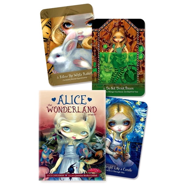 Cartas de Tarot divertidas, versión completa en inglés, juego de mesa de baraja de Tarot PARA el oráculo de Alicia en el país de las Maravillas