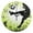 Black, variant on Player Playing Football on Grass Round Wall Clock Silent Analog Battery Operated Black Pointer Home Decor 9.84" Diameter