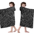 thumbnail image 4 of Math Equations Geometric Shapes Pattern Hooded Bath Towel，60"x35" for Ages 3 To 12 Kids, Quick Dry Lightweight Soft Microfiber Hood Beach Towel Cover Up for Kids, 4 of 7