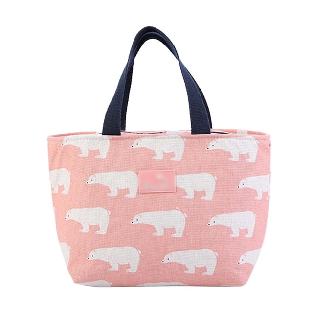 Bolsa de aislamiento portátil de lino de algodón de estilo nórdico bolsa de aislamiento de papel de aluminio almuerzo de estudiante con bolsa de arroz bolsa de hielo al por mayor