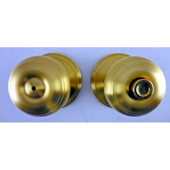 Schlage F40VGEO608 Satin Brass Georgian Privacy Knob