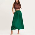 thumbnail image 5 of WEAIXIMIUNG Summer Women's Solid Color Chiffon Skirt Women's High Waist Long Skirt Skirts for Women Maxi Length Trendy 2025, 5 of 7