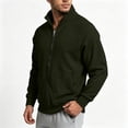 thumbnail image 6 of Men Ribbed Zip up Sweatshirt Corduroy Comfy No Hood Stand Collar Fashion Outerwear with Pockets Long Sleeve Trendy Collared Spring Fall Daily Casual Jacket, 6 of 7
