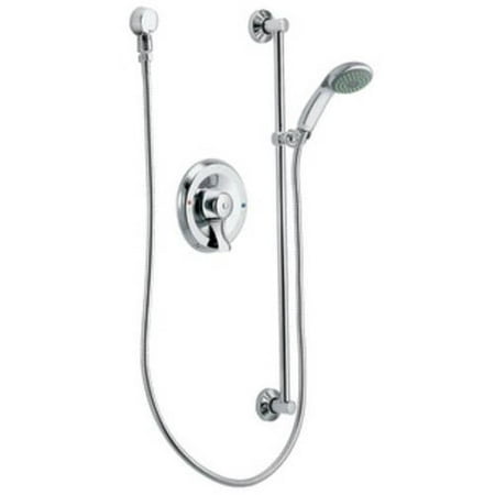 - Moen T8346EP15CBN M-DURA Shower Trim Package with 1.5 GPM Single Function Hand Shower Less Rough-In Valve, Available in Various Colors