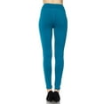thumbnail image 2 of Buttery Smooth Basic Solid High Waisted Leggings - Extra Plus Size - 3-Inch Waist - 3XL 4XL 5XL Teal One Size Plus, 2 of 2