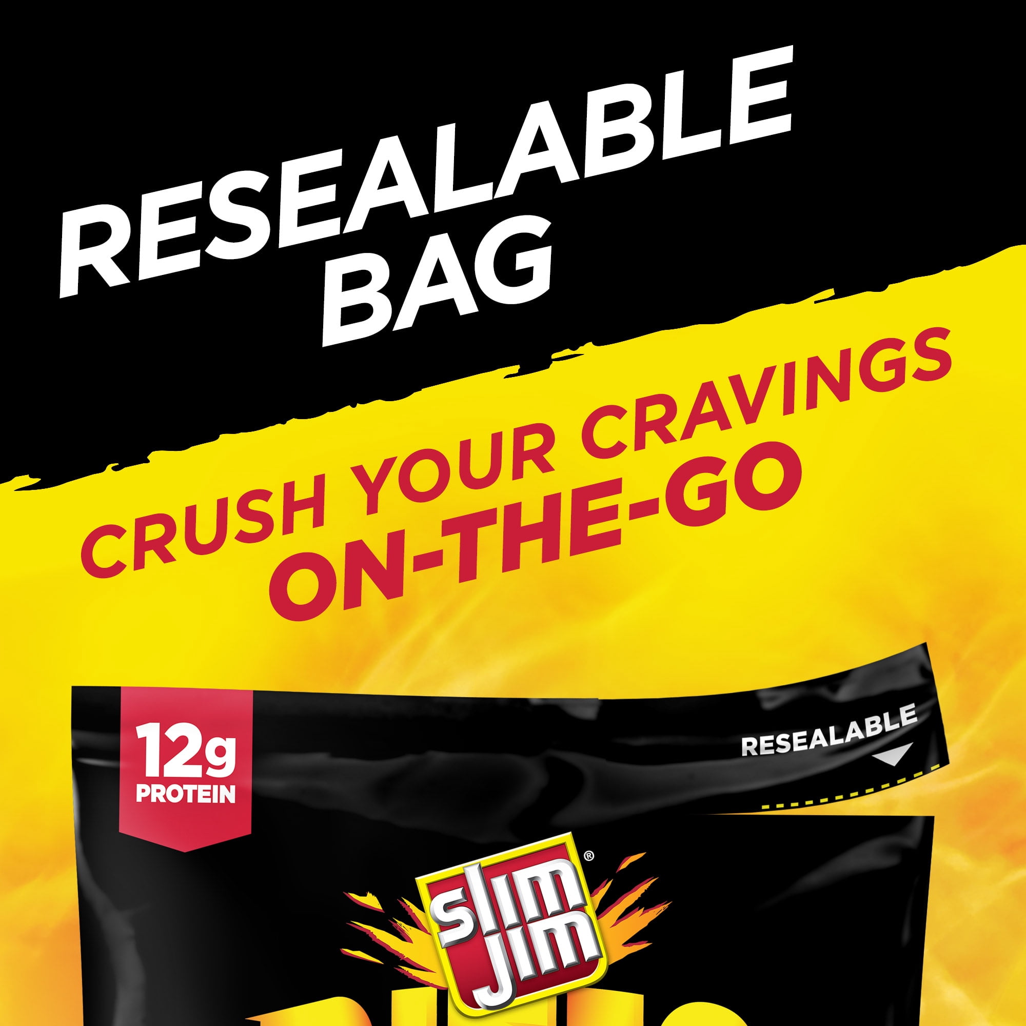 Slim Jim Bites, Original Bite-Sized Smoked Sausage Meat Snacks, 2 oz.