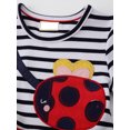 thumbnail image 4 of ENFLASH Toddler Girls Cotton Short Sleeve Casual Cartoon Appliques Ladybug Jersey Dresses Summer Kids Dress, 4 of 7