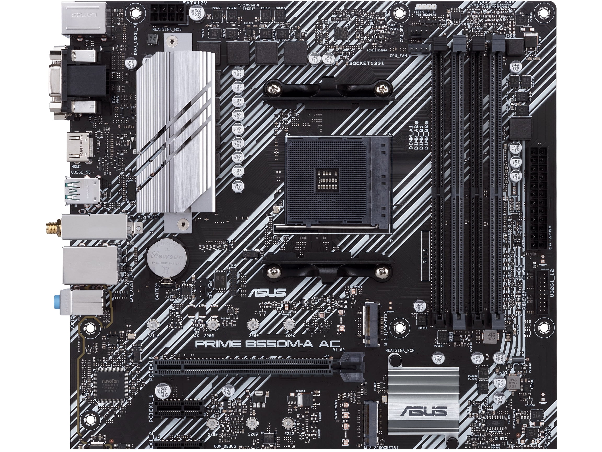 Newegg Motherboard CPU Memory Combo - PRIME B550M-A AC Bundle with Ryzen 5 5500 and T-Force Delta RGB 16GB (2 x 8GB) TF3D416G3200HC16FDC01