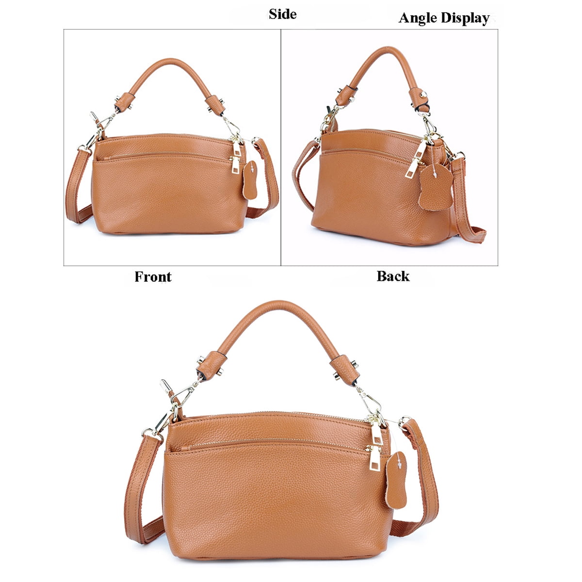 Handbag Small Luxury Genuine Leather Crossbody Purse Top Handle Handbags Shoulder Bags for Women Walmart