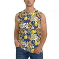 thumbnail image 2 of Lsque Sicilian Style Print Men's Cotton Blend Sleeveless Muscle Shirts (S-3XL)- Moisture Wicking, Odor Protection, UPF 30+,3X-Large, 2 of 8